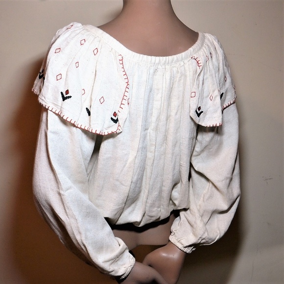 Piper by Townsen Long Sleeve Boho Blouse Sz Small - Picture 2 of 3